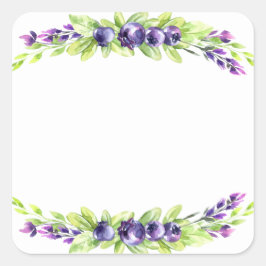 Pegatina Cuadrada Scrapbook de color azul