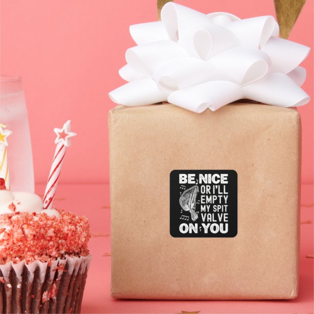 Pegatina Cuadrada Sé bueno, voy a vaciar mi museo barroco de la válv (Fiesta)