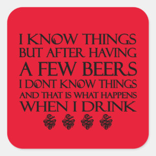 Pegatina Cuadrada Sé Cosas