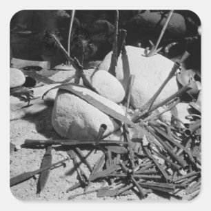 Pegatina Cuadrada Se encontraron armas anglosajonas junto a Nydam