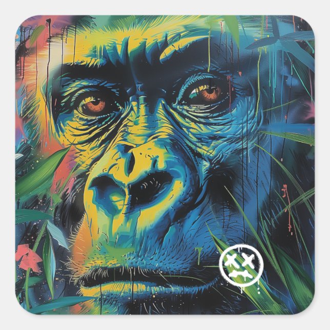 Pegatina Cuadrada Sé Fuerte... Pegatinas (Anverso)