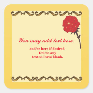 Pegatina Cuadrada Sé nuestro invitado-Pegatina de fiesta de cumpleañ