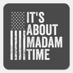 Pegatina Cuadrada Se trata de las elecciones de la señora Time Harri