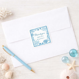 Pegatina Cuadrada Sea You Soon Baby Shower