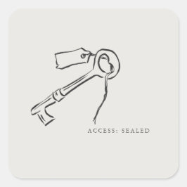 Pegatina Cuadrada Sealed Key- Regency Correspondence Archive