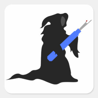 Pegatina Cuadrada Seam Ripper - Pegatinas Grim Reaper