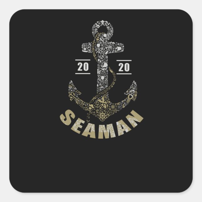 Pegatina Cuadrada Seaman 2020 (Anverso)