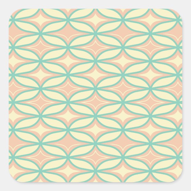 Pegatina Cuadrada  Seamless geometric pattern in diamond shapes  (Anverso)