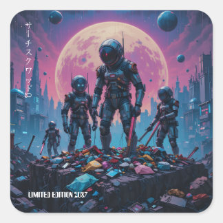 Pegatina Cuadrada "Search Squad Ω"