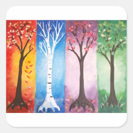 Pegatina Cuadrada Seasons