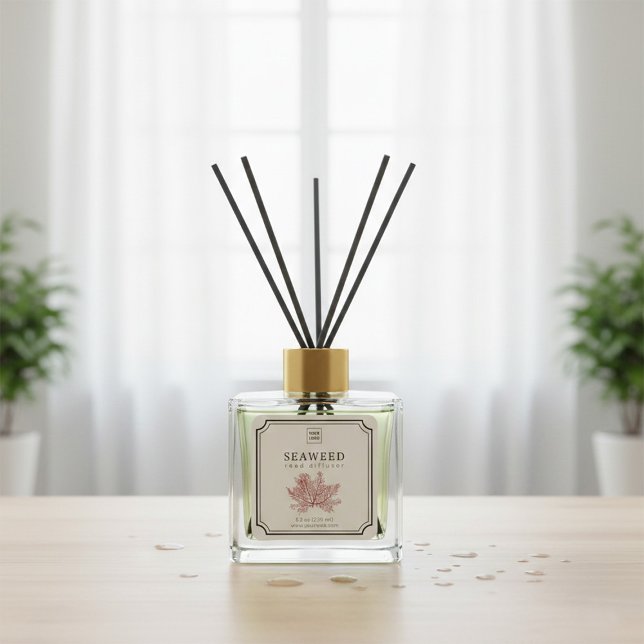 Pegatina Cuadrada Seaweed Reed Diffuser Label (Subido por el creador)