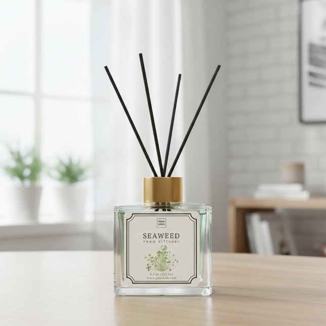Pegatina Cuadrada Seaweed Reed Diffuser Label (Subido por el creador)