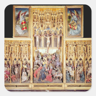 Pegatina Cuadrada Sección central del retablo de Ambierle