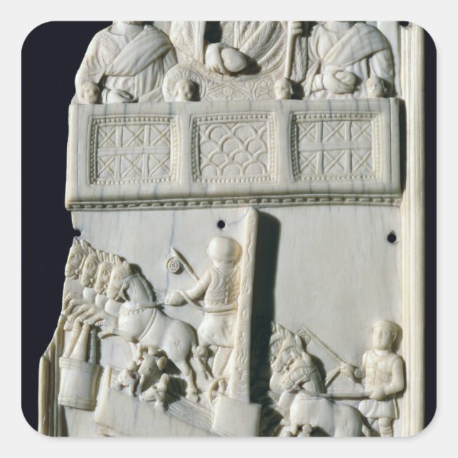 Pegatina Cuadrada Sección de un díptico (Anverso)