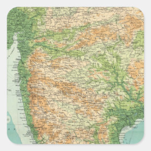 Pegatina Cuadrada Sección del sur de la India