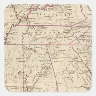 Pegatina Cuadrada Sección del sur Estados Unidos