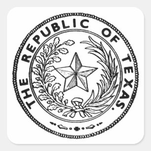 Pegatina Cuadrada Secede la República de Tejas