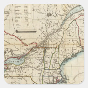 Pegatina Cuadrada Sede de guerra en América del Norte