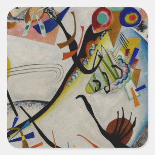 Pegatina Cuadrada Segmento azul de Kandinsky