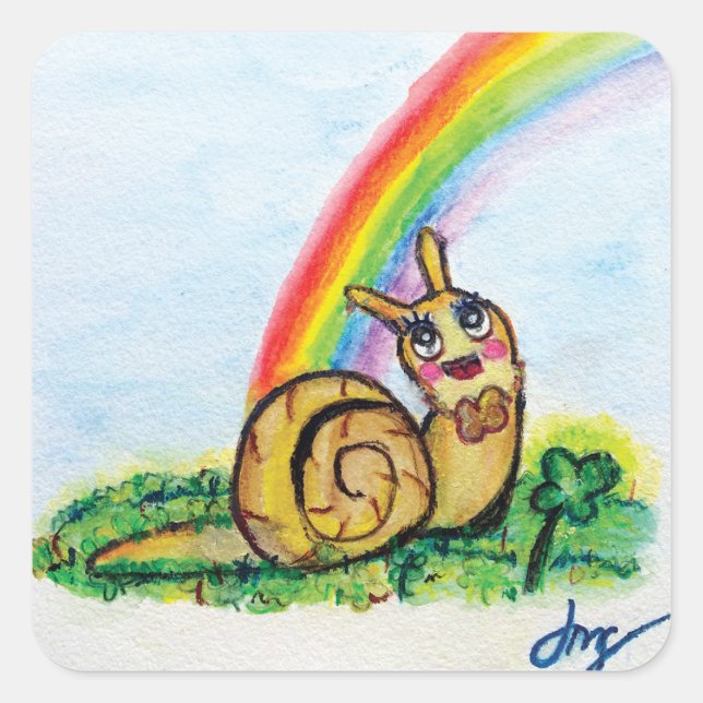 Pegatina Cuadrada Seguir buscando (Anverso)