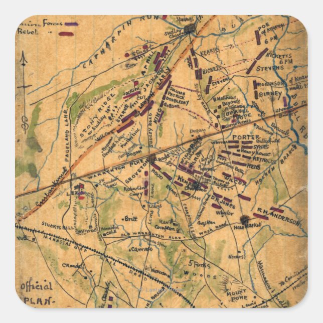 Pegatina Cuadrada Segunda batalla de toros (Anverso)