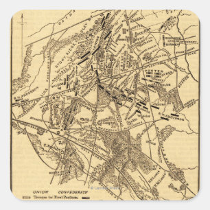 Pegatina Cuadrada Segunda batalla del encierro 3