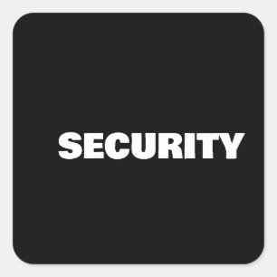 Pegatina Cuadrada Seguridad