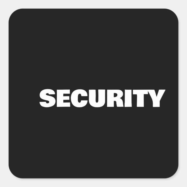 Pegatina Cuadrada Seguridad (Anverso)