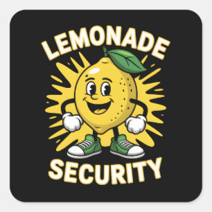 Pegatina Cuadrada Seguridad del stand de Lemonade