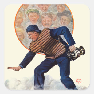 Pegatina Cuadrada Seguro en la placa