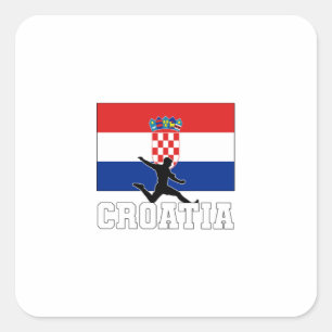 Pegatina Cuadrada Selección De Fútbol De Croacia