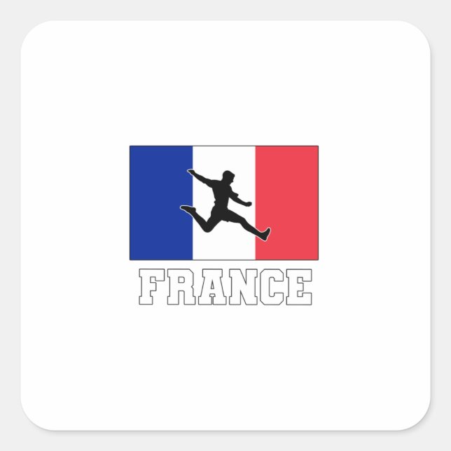 Pegatina Cuadrada Selección De Fútbol De Francia (Anverso)