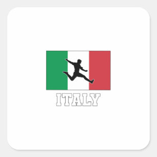Pegatina Cuadrada Selección De Fútbol De Italia