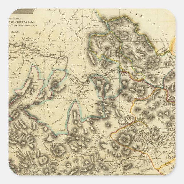 Pegatina Cuadrada Selkirk Shire (Anverso)