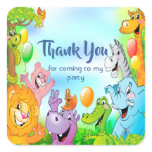 Selva Safari con animales sonrientes Gracias