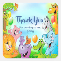 Selva Safari con animales sonrientes Gracias