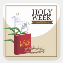 Pegatina Cuadrada Semana Santa