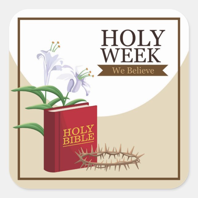 Pegatina Cuadrada Semana Santa (Anverso)