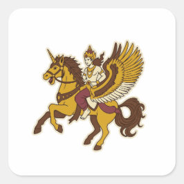 Pegatina Cuadrada Sembrani Horse