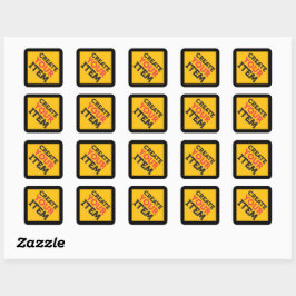 Pegatina Cuadrada SEÑALES DE TRÁFICO DE DISEÑO PERSONALIZADO Carga p