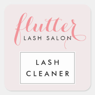 Pegatina Cuadrada Sencillamente Pegatinas Lash Salon Lash Cleaner