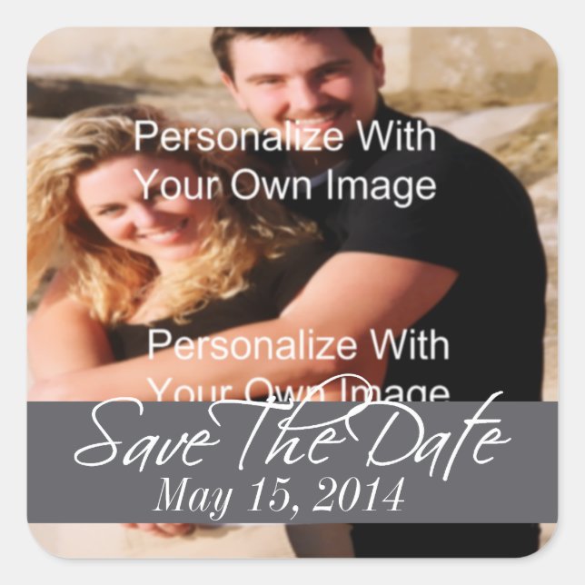 Pegatina Cuadrada Sencillamente Sorprendente Gris Smokey Guarda Los  (Anverso)