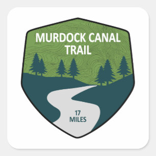 Pegatina Cuadrada Sendero Murdock Canal Utah