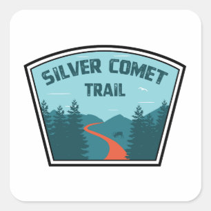 Pegatina Cuadrada Sendero Silver Comet Georgia