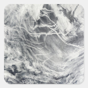 Pegatina Cuadrada Senderos para buques en el Océano Pacífico