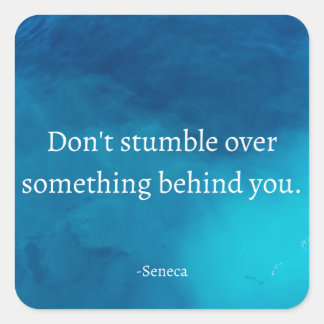 Pegatina Cuadrada Seneca Stoic Quote Stickers