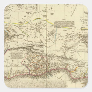 Pegatina Cuadrada Senegambia, Sudán, Guinea septentrional