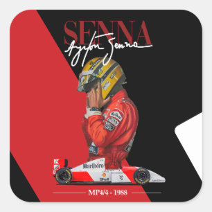Pegatina Cuadrada Senna