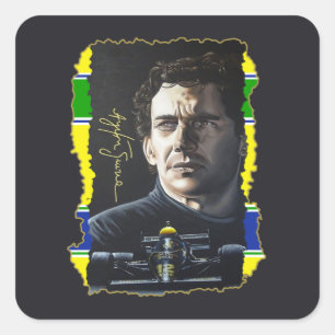 Pegatina Cuadrada Senna Painting