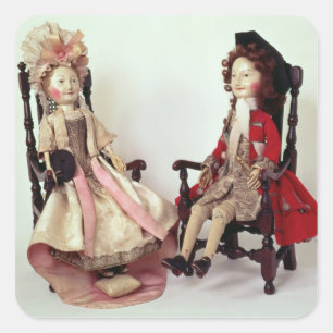 Pegatina Cuadrada Señor y señora Clapham